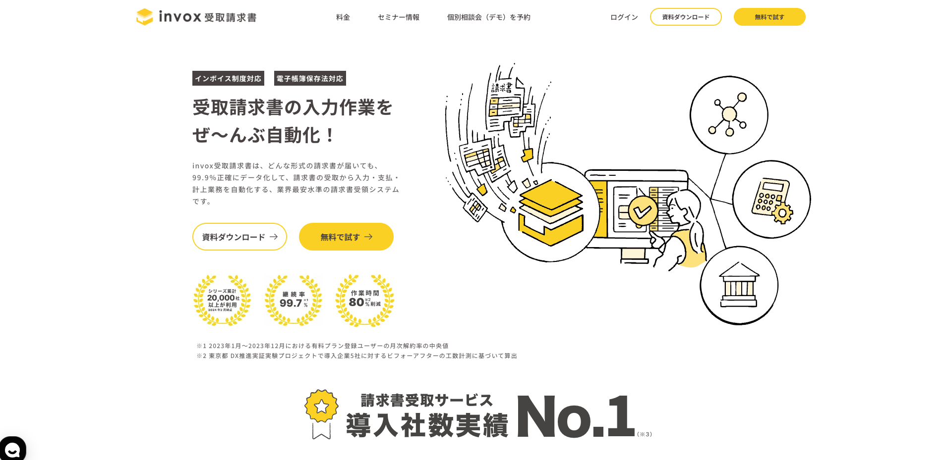 【LP】invox 請求書入力アプリ